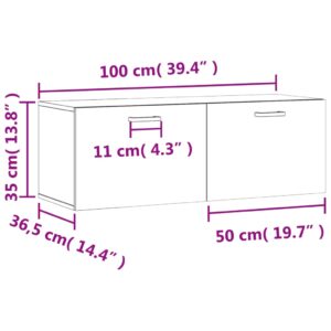 vidaXL Väggskåp svart 100x36,5x35 cm konstruerat trä - Bild 12