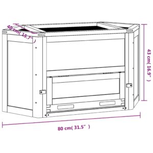 vidaXL Hamsterbur 80x40x43 cm massivt granträ - Bild 9