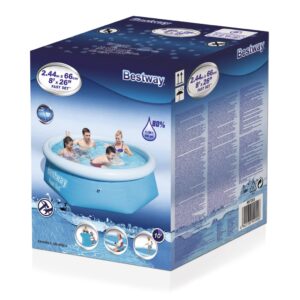 Bestway Uppblåsbar pool Fast Set rund 244x66 cm 57265 - Bild 3