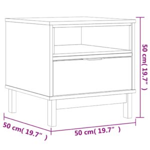 vidaXL Sidobord FLAM 50x50x50 cm massiv furu - Bild 10