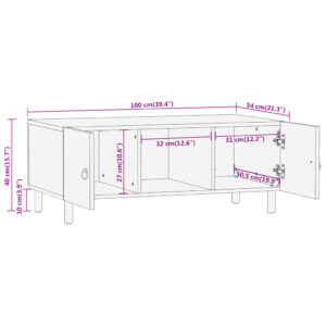 vidaXL Soffbord 100x54x40 cm massivt mangoträ - Bild 11