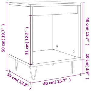 vidaXL Sängbord svart 40x35x50 cm konstruerat trä - Bild 9