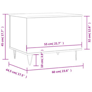 vidaXL Soffbord betonggrå 60x44,5x45 cm konstruerat trä - Bild 11