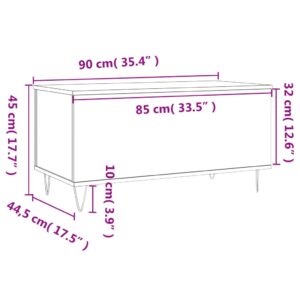 vidaXL Soffbord svart 90x44,5x45 cm konstruerat trä - Bild 11