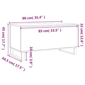 vidaXL Soffbord svart 90x44,5x45 cm konstruerat trä - Bild 11