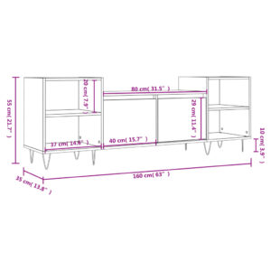 vidaXL Tv-bänk sonoma-ek 160x35x55 cm konstruerat trä - Bild 11