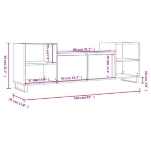 vidaXL Tv-bänk vit 160x35x55 cm konstruerat trä - Bild 11