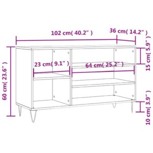 vidaXL Skoskåp vit högglans 102x36x60 cm konstruerat trä - Bild 10