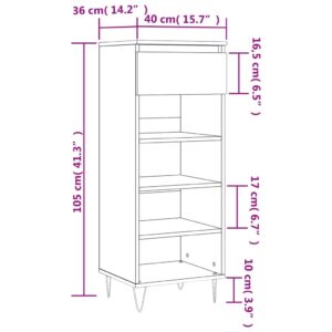 vidaXL Skohylla sonoma-ek 40x36x105 cm konstruerat trä - Bild 11