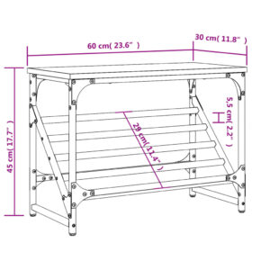 vidaXL Skohylla sonoma-ek 60x30x45 cm konstruerat trä - Bild 9