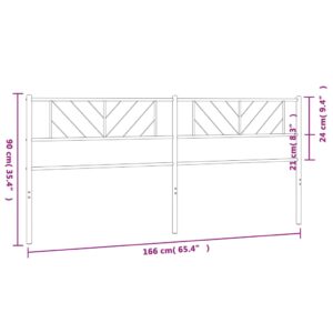 vidaXL Huvudgavel metall vit 160 cm - Bild 7