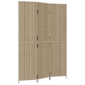 vidaXL Rumsavdelare 3 paneler beige konstrottning - Bild 2