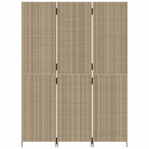 vidaXL Rumsavdelare 3 paneler beige konstrottning - Bild 5