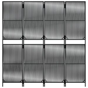 vidaXL Rumsavdelare 4 paneler svart konstrottning - Bild 5