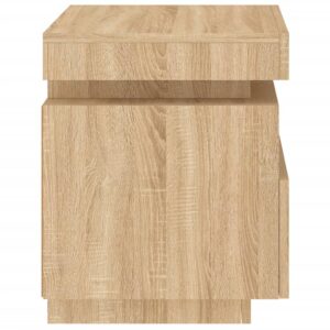 vidaXL Sängbord med LED-belysning 2 st sonoma-ek 40x39x48,5 cm - Bild 9