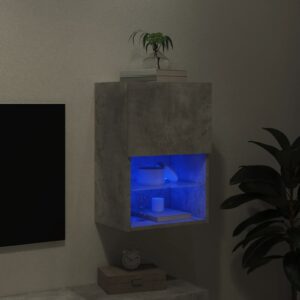 vidaXL Tv-skåp med LED-belysning betonggrå 40,5x30x60 cm - Bild 5