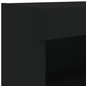 vidaXL Väggmonterad tv-bänk LED svart 60x30x40 cm - Bild 12