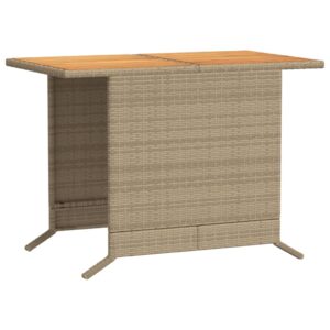 vidaXL Bistrogrupp med dynor 3 delar beige konstrotting - Bild 12