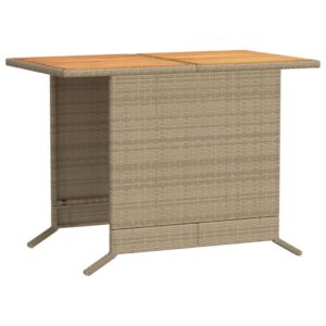 vidaXL Bistrogrupp med dynor 3 delar beige konstrotting - Bild 9