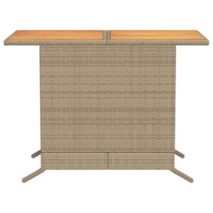 vidaXL Bistrogrupp med dynor 3 delar beige konstrotting - Bild 10