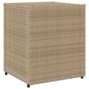 vidaXL Trädgårdsskåp beige 55x59x69 cm konstrotting - Bild 9