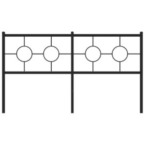 vidaXL Huvudgavel metall svart 160 cm - Bild 3