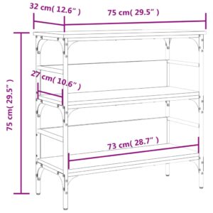 vidaXL Konsolbord svart 75x32x75 cm konstruerat trä - Bild 10