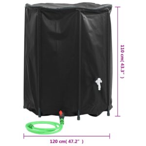 vidaXL Vattentank med kran vikbar 1250 L PVC - Bild 9