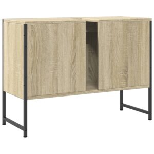 vidaXL Tvättställsskåp sonoma-ek 80x33x60 cm konstruerat trä - Bild 8