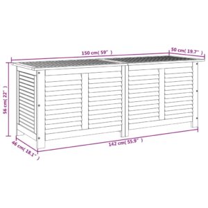 vidaXL Dynbox 150x50x56 cm massivt akaciaträ - Bild 10