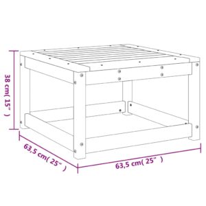 vidaXL Fotpall för trädgården massivt douglasträ - Bild 8