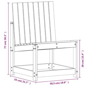 vidaXL Trädgårdsstol vit 50,5x55x77 cm massiv furu - Bild 9