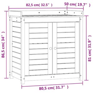 vidaXL Växtbord med hyllor brun 82,5x50x86,5 cm massiv furu - Bild 10