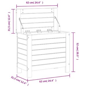 vidaXL Fotpall för trädgården 62x31,5x52 cm massiv furu - Bild 10