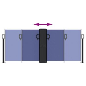 vidaXL Infällbar sidomarkis blå 100x1000 cm - Bild 5