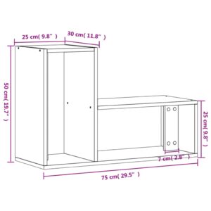 vidaXL TV-skåp 2 st betonggrå 75x30x50 cm konstruerat trä - Bild 12