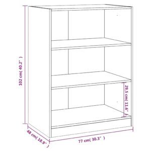 vidaXL Garderob rökfärgad ek 77x48x102 cm konstruerat trä - Bild 10