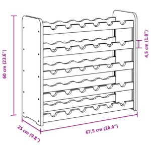 vidaXL Vinställ 67,5x25x60 cm massiv furu - Bild 9