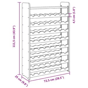 vidaXL Vinställ med topphylla 72,5x25x111,5 cm massiv furu - Bild 9