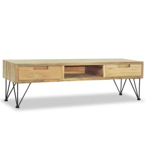 vidaXL TV-bänk 120x35x35 cm massiv teak - Bild 3