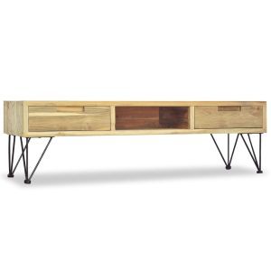 vidaXL TV-bänk 120x35x35 cm massiv teak - Bild 4