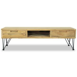 vidaXL TV-bänk 120x35x35 cm massiv teak - Bild 6