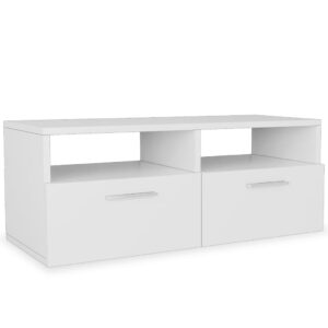 vidaXL TV-bänk 2 st spånskiva 95x35x36 cm vit - Bild 3