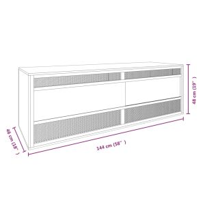 vidaXL Terrarium konstruerat trä 144x46x48 cm - Bild 6