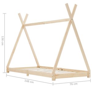 vidaXL Barnsäng massiv furu 70x140 cm - Bild 7