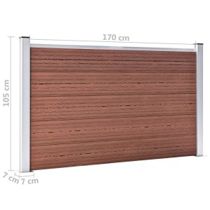 vidaXL Staketpanel WPC 872x106 cm brun - Bild 9