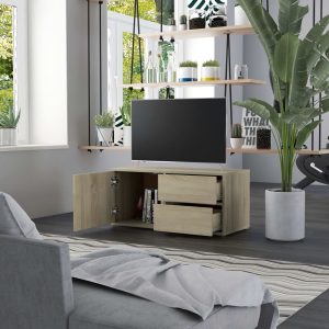 vidaXL Tv-bänk sonoma-ek 80x34x36 cm konstruerat trä - Bild 3