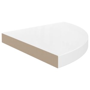 vidaXL Svävande hörnhyllor 4 st vit högglans 35x35x3,8 cm MDF - Bild 5