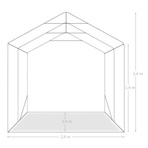 vidaXL Garagetält PVC 2,4x2,4 m grön - Bild 10