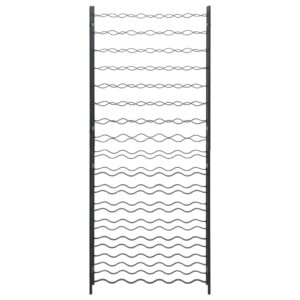 vidaXL Vinställ för 96 flaskor svart järn - Bild 3